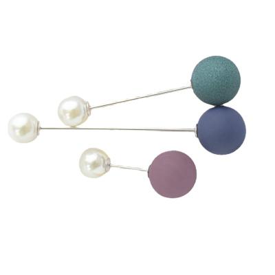 China 2021 Popular Fashion Manufacturer's Wholesale Fashion Dark Pearl Brooch Three-Piece Set Women's Fashion Accessories for sale