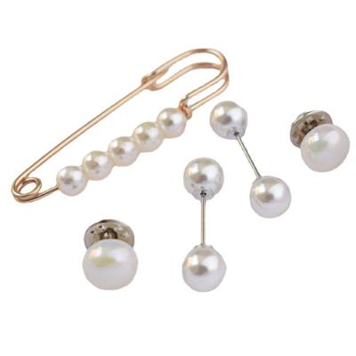 China Fashion Manufacturers Wholesale Spot 2021 Trendy Ladies Fashion Pearl Brooch Five Sets Fashion Accessories for sale