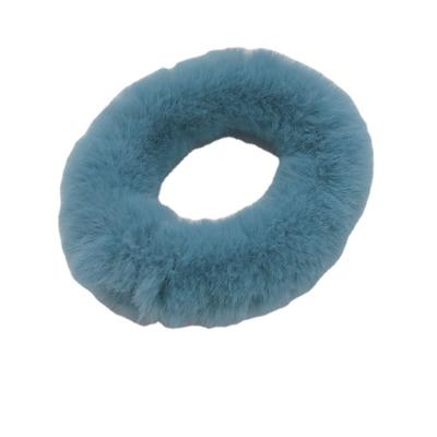 China Factory wholesale 2021 fashion mink plush female hair accessories blue circle hair imitation lovely hair accessories for sale