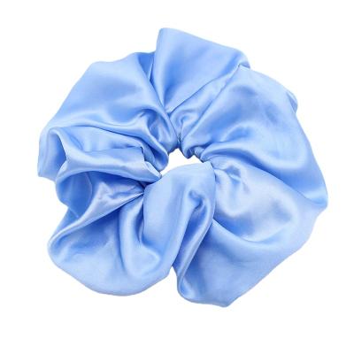 China 2021 new fashion manufacturer wholesale women's simple solid color hair band large intestine hair circle girl's satin for sale