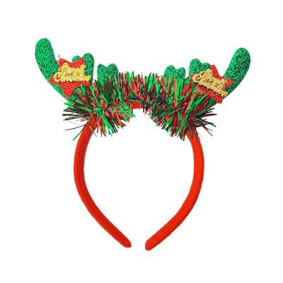 China Wholesale 2021 Fashion Manufacturer Fashion New Women's Christmas Antler Headband Girl's Simple Hair Circle Beautiful for sale