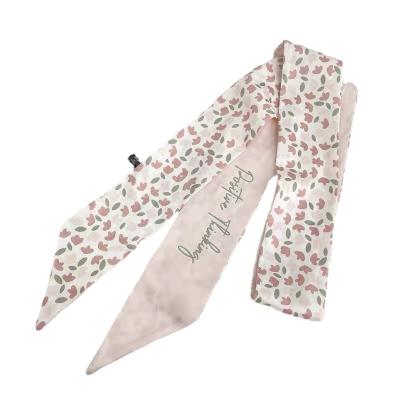 China Fashion Women's Korean Style Summer Thin Scarf Women's Thin Scarf Belt Thin Ribbon Small Scarf Hair Band for sale