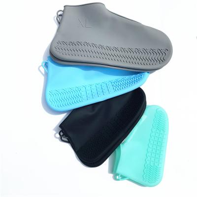 China Fashion Trend BS1202 Non-slip Rain Silicone Waterproof Reusable Foldable Shoe Covers Zipper for sale