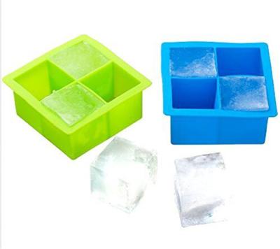 China Amazon Release Ice Jelly Pudding Maker Mold 4 Cavity Ice Cube Trays OEM Multi Mold Silicone Fashionable High Quality Easy Ice Tray Molds for sale