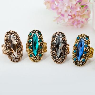 China High-quality goods using various personality Ring Elastic Rope Fashion Big Women's Crystal Scarf Buckle for sale