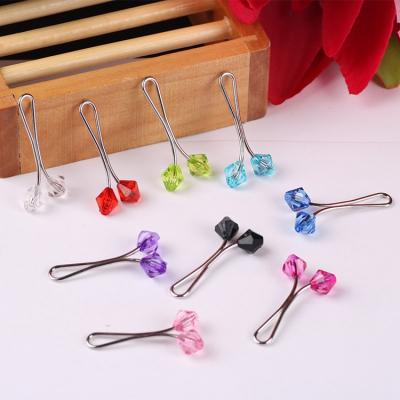 China High Quality Crystal Geometric Clip Minimalist Temperament Clip For Women for sale