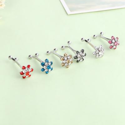 China High-grade Korean style flower umbrella stainless steel temperament clip minimalist garment decoration for sale