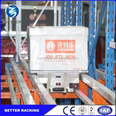 China Corrosion Protection Pallet Runner Automated Warehouse Storage System Radio Shuttle Rack , Automatic Pallet Rack for sale