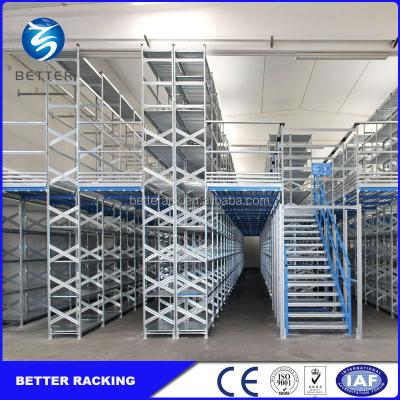 China Corrosion Protection Warehouse Storage Mezzanine Floor Multilevel Rack Supported Mezzanine Rack for sale