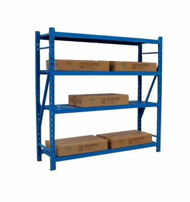 China Corrosion Protection Angle Rivet Rack Steel Slotted Light Duty Shelving for sale