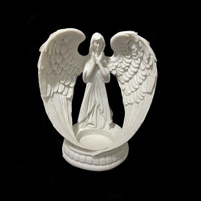 China Wholesale Europe Resin Angel Wings Natural Quartz Crystal Sphere Stand Holder For Home Decoration for sale