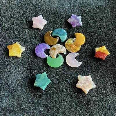 China Wholesale Spiritual Healing Crystal Natural Mixed Mini Size Moon and Star from Europe for sale