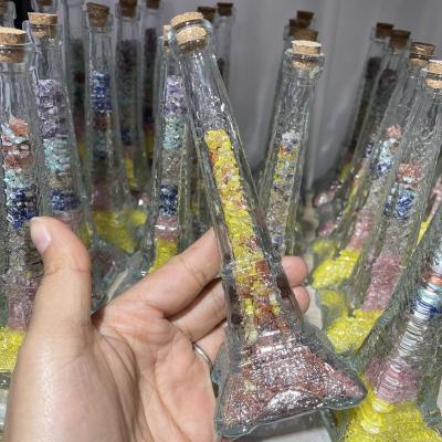 China Wholesale Clear Europe Amethyst Rose Quartz Chips Healing Stones Crystal Gravel Eiffel Tower Tumble For Healing for sale