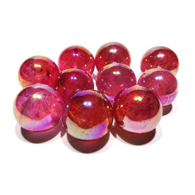 China Wholesale Europe Natural Titanium Red Sphere Angel Aura Electroplate Quartz Crystal Ball For Healing for sale