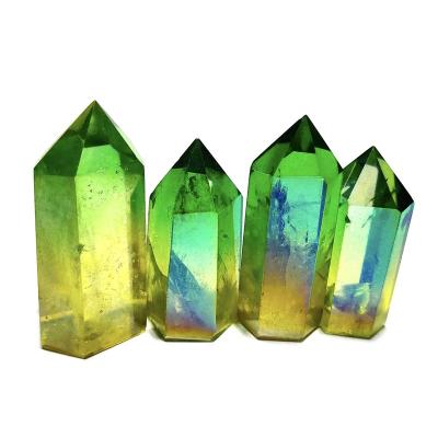 China Europe Crystal Obelisks Aura Quartz Points Natural Colorful Wholesale For Healing for sale