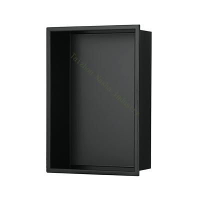 China Modern Niches Market Black 304 Stainless Steel Shower Niches Sets Fragrance For Hotel Bathroom for sale