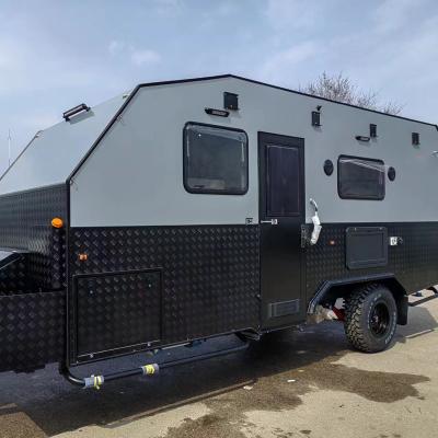 China Other New Design 19ft House Travel Trailers RV Camping Camper Trailer Off Road Luxury Caravans for sale