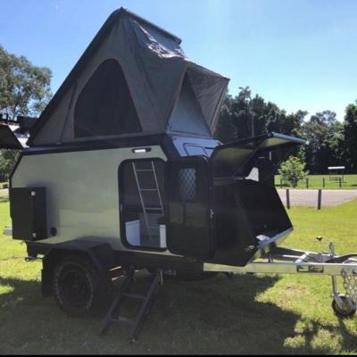 China Other Small Trailers Off Road Camping Travel Trailer Off Road Caravan With Roof Top Tent for sale