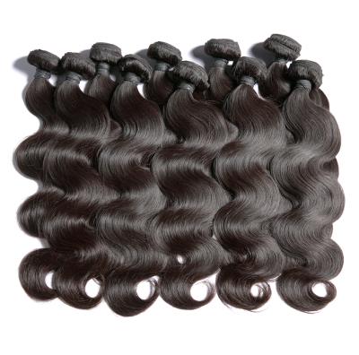 China Brazilian Remy Human Hair Bundles Natural Black Color Body Wave Hair Extension 100% Virgin Brazilian Hair Body Wave Unprocessed for sale