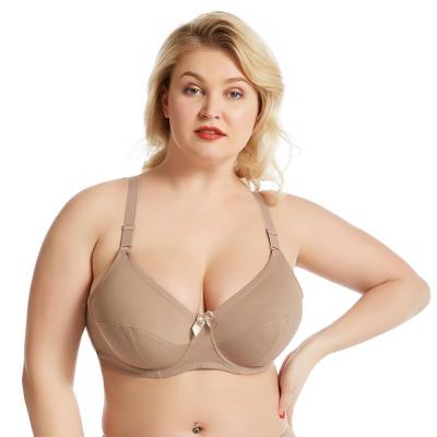 China QUICK DRY popular smooth women's large thin breast underwear solid color bra plus size women's bra EFG cup for sale