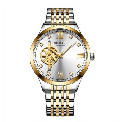 China Stainless Steel Smart Watch Movement Mechanical Wristwatches Water Resistant Men Watches for sale