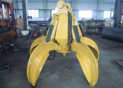 China Q345B Hardox450 Orange Peel Grab 2120 Mm Close Height 3 Pcs Fingers No Rotate for sale