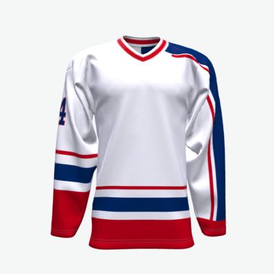 China Shirts & Tops Free Custom Design High Quality Sublimation Ice Hockey Jersey for sale