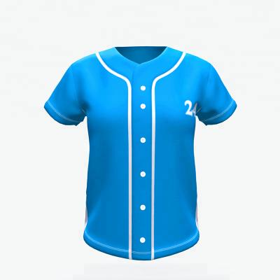 China Wholesale Antibacterial Custom Button Up Shirts Mens Softball Uniform for sale