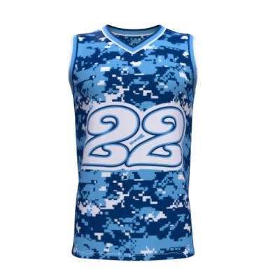 China Reversible Wholesale Antibacterial Custom Sublimation Basketball Tank Top Camouflage Shirts for sale