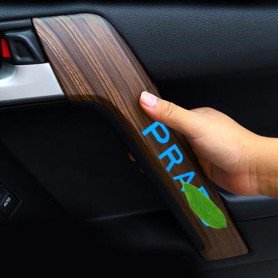 China ABS Car Automobile Lamp Peach Pattern Interior Ambient Decorative Plastic Wood Door Handle LED Lamp Ambient Light For Toyota Prado Accessories for sale