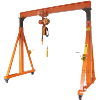 China Gantry Crane Adjustable Portable Mobile Gantry Crane 3 Ton With Electric Chain Hoist for sale