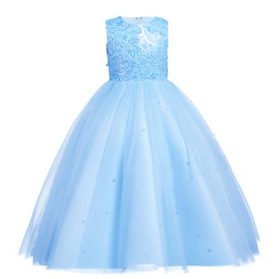 China Breathable Sequin Bead Little Kids Flower Girl Dresses For Girls Costume Dresses For Party Wedding Dress Princess Dress for sale