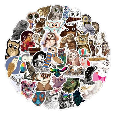 China 50pcs Number Stickers Cartoon New Owl Graffiti Sticker Notepad Desk Sticker Laptop Thermos Mug Guitar K1 for sale