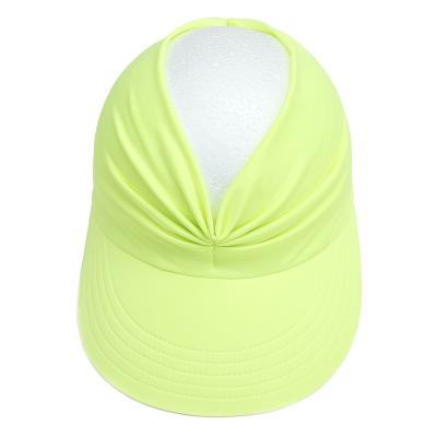 China Solid Color Sun Hat Outdoor Beach Summer Women Sunscreen Hat Sun Visor Covers UV Protection Sports Empty Top Hat Anti-ultraviolet Hats For Ladies Girl for sale