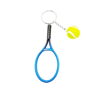 Chine Mini Keychain Cute Car Sports Memorabilia 6 Color Tennis Racket Keychain Sports Pendant Key Chain Sports Keychain à vendre