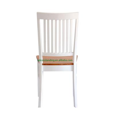 China Space Saving Contemporary Wholesale Adjustable White Indoor Hotel Back Wooden Dining Chair (Other) for sale