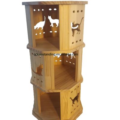 China Warm Portable Modern Indoor Luxury Wooden Pet Cat Cages Houses For Sale Furniture (The Other) Winter Wholesale Durable Adjustable for sale