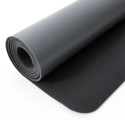 China PU Leather Yoga Mat With Line High Quality Leather Polyurethane Yoga Alignment Mat for sale