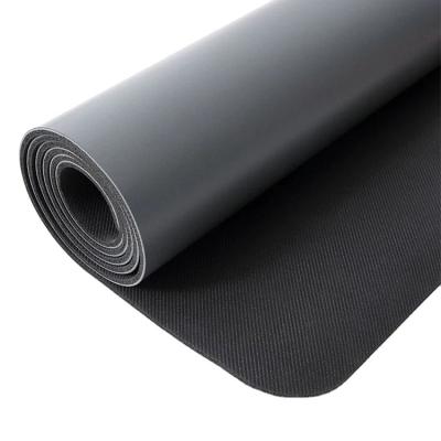 China Soft Bottom Natural Rubber Best Quality Leather No Slip Gray PU Yoga Mat for sale