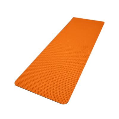 China Anti Slip Orange Yoga Mat 6mm Strip Yoga Mat Anti Slip Sports Fitnes With Mat Bag for sale