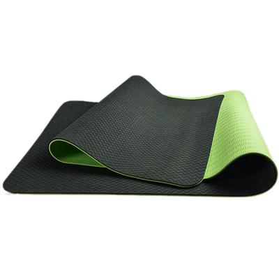 China Fitness.etc Folded Strip Black Yoga Mat With Printing for sale