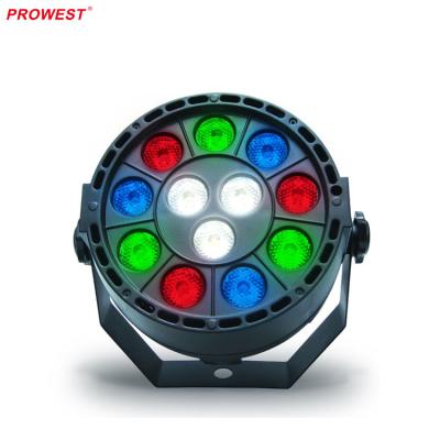 China Nightclub Home Party Wedding 2200ma Lithium Battery Powered 12*1W RGBW LED Plastic Mini Par DMX512 Can Light For Disco/DJ Event And Home Party for sale