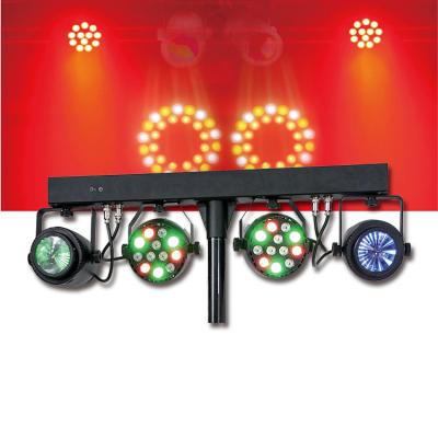 China NIGHTCLUB LED Party Bar Beam Spot Wash Strobe Light LED Par Set Lighting Kit System Dj Bar Light Set for sale