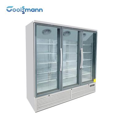 China Van het LEIDENE van de de Deurdiepvriezer 1260L Verlichtingsglas Thermische de Gasvormingsvorst Front Fridge Te koop