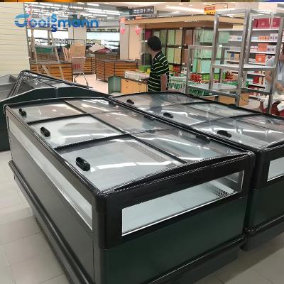 Китай Горизонтальным охладитель шкафа дисплея острова супермаркета Refrigerated замораживателем продается