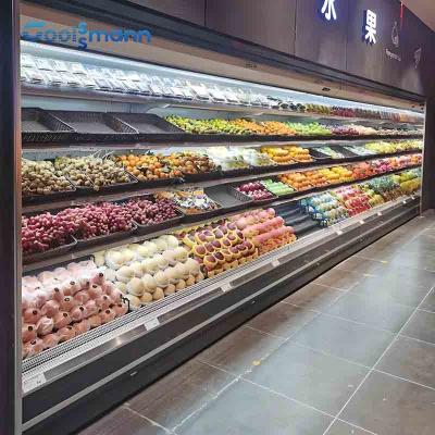 Cina 4 strati dell'insalata del frigorifero dell'esposizione, refrigeratori aperto 1250 * 890 * 2050mm della cassa del LED 800L in vendita