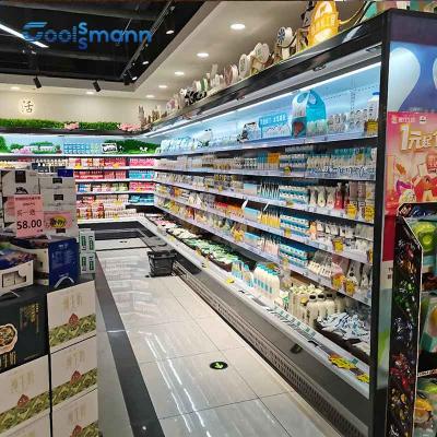 中国 導いたの開いたショーケースのより冷たいスーパーマーケットのフルーツ野菜の空気カーテンの飾り戸棚 販売のため