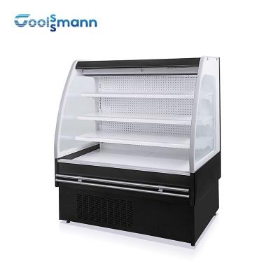 China 650L Open Multideck Fridge Vegetable Cooler For Supermarket Display 1580mm Height for sale