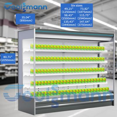 중국 음료 디스플레이 멀티데크는 야간 커튼 진열장 냉동기로 냉각장치를 시작합니다 판매용