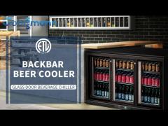 COOLSSMANN refrigeration B5 three door backbar beer cooler